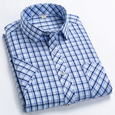 Camisa Casual de Manga Corta para Hombre con Cuello Solapa - Image 3