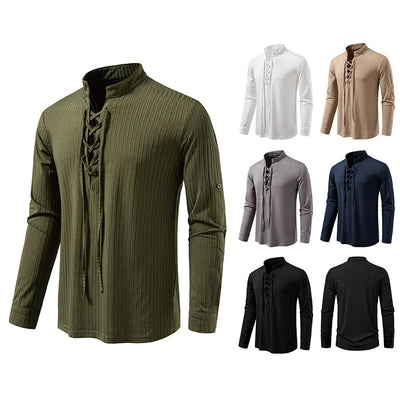 Playera Casual de Manga Larga con Cordón Ajustable para Hombre - Image 4