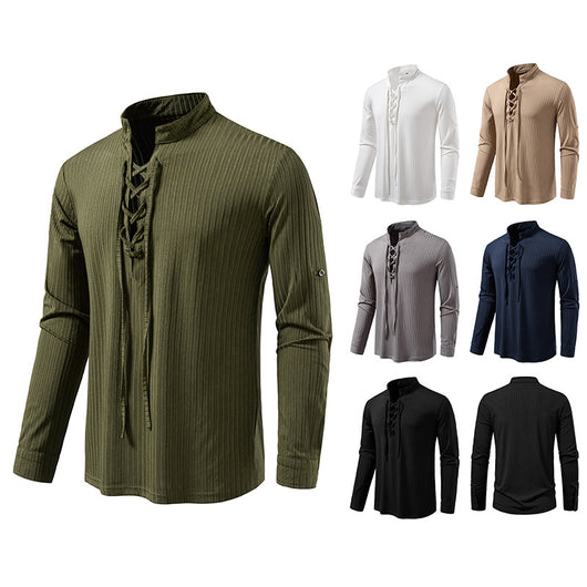 Playera Casual de Manga Larga con Cordón Ajustable para Hombre - Image 4