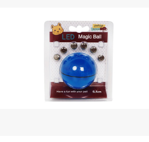 Pink pet electric toy LED rolling ball for cats, made of ABS plastic, with a black dividing line. - Image 7