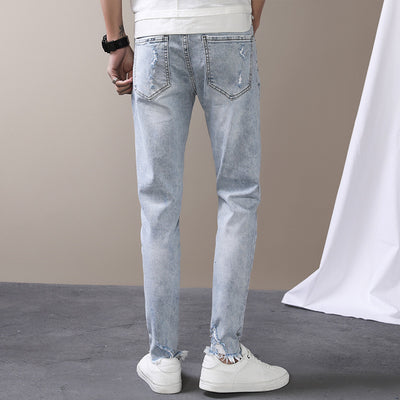 Jeans Premium Azul Claro con Roturas y Stretch - Image 3
