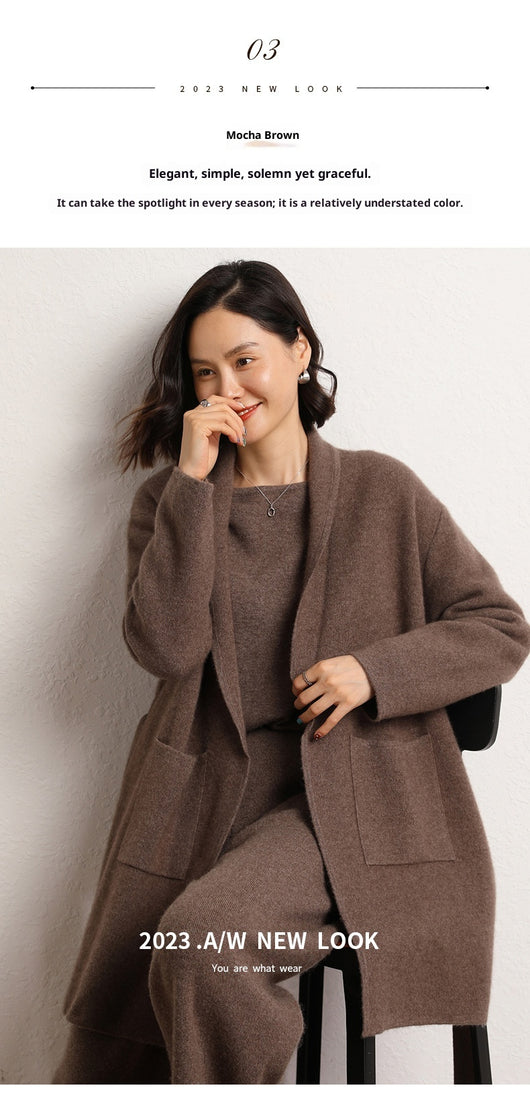 Abrigo Tejido de Largo Medio para Mujer - Colección Otoño Invierno - Image 18