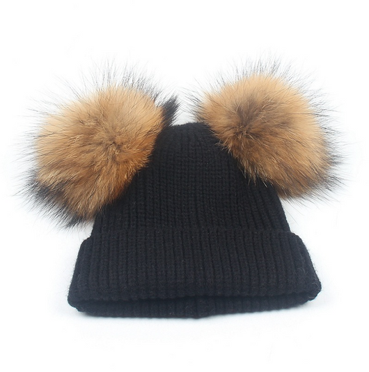 Gorro Tejido Cálido con Orejeras de Pompones para Niños - Otoño e Invierno - Image 12