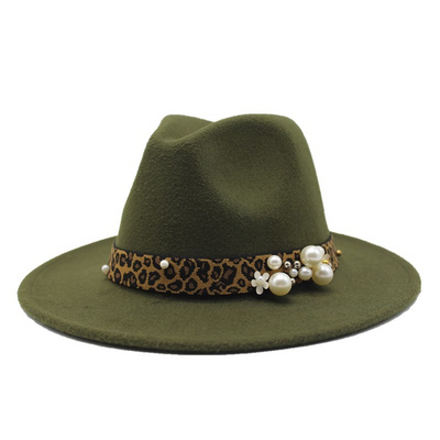 Sombrero Fedora de Lana para Mujer con Ala Ancha
