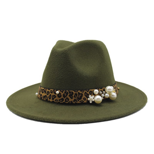 Sombrero Fedora de Lana para Mujer con Ala Ancha