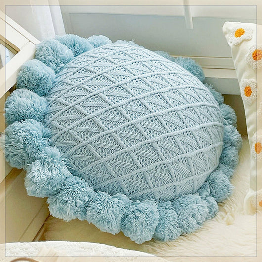 Funda de Cojín Tejido Verde Menta con Borlas - Almohada Decorativa Moderna para Sofá y Cama - Image 15