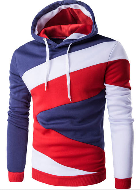 Suéter Hoodie Casual con Combinación de Colores para Hombre - Image 13