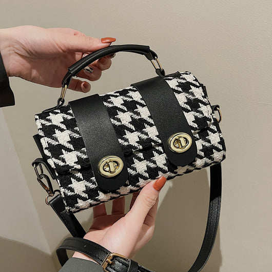Bolso Boston Cuadros Houndstooth para Mujer - Image 12