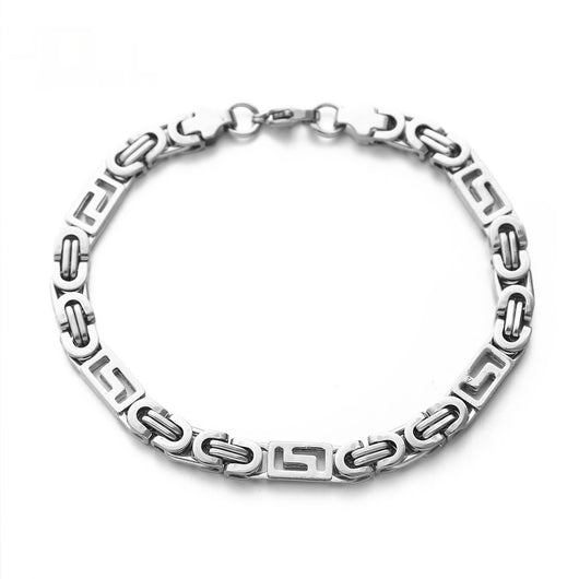 Pulsera de Acero Inoxidable y Titanio Tejida a Mano para Hombre - Image 3