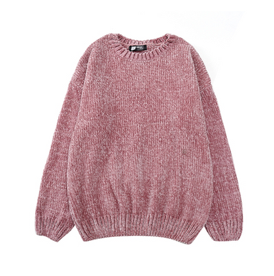 Suéter Chenilla Oversized con Capucha - Estilo Coreano para Otoño e Invierno - Image 11