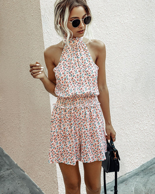 Jumpsuit Floral Halter Escotado para Mujer - Image 6