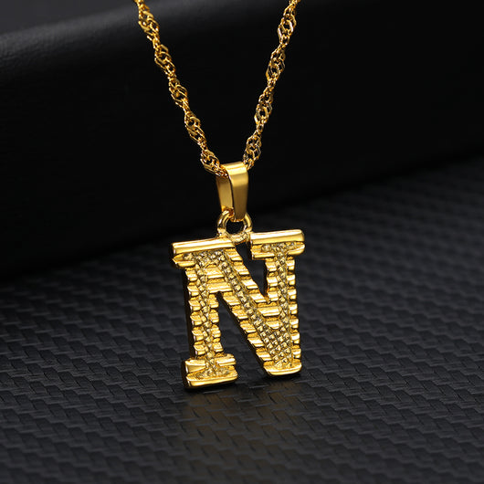 Collar con Colgante de 26 Letras Chapado en Oro - Image 16