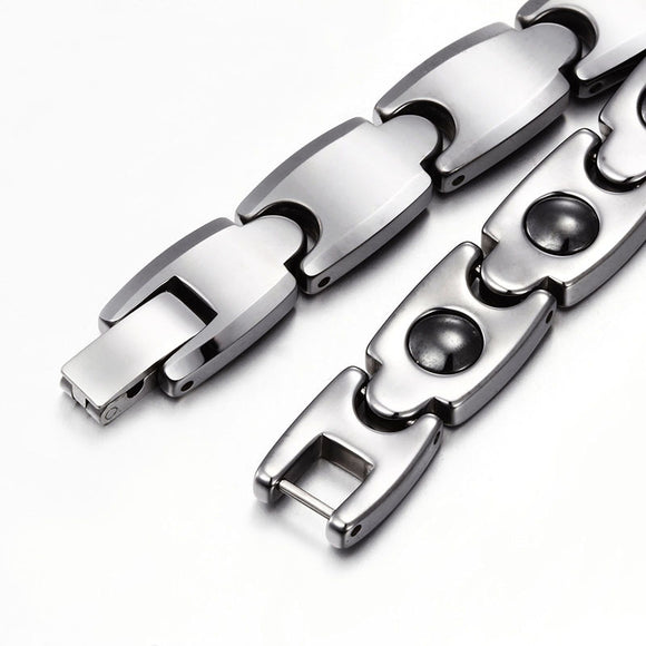 Pulsera Magnética de Acero Tungsteno para Hombre