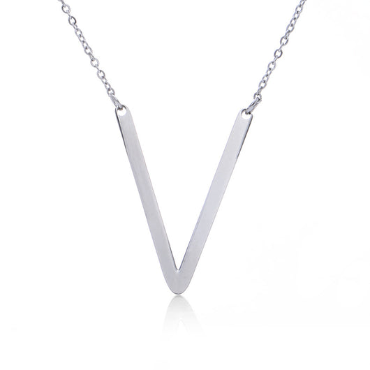 Collar Inicial Acero Inoxidable Chapado en Oro Rosa - Image 111