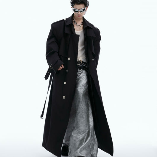 Abrigo Trench Acolchado con Hombros Superpuestos - Diseño Industrial Moderno - Image 6