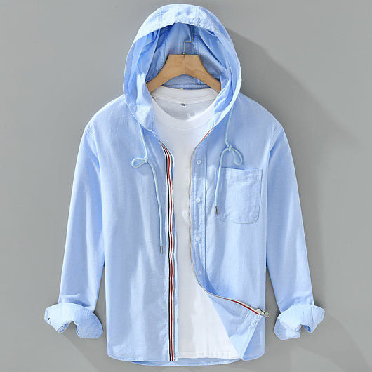 Chamarra Sudadera con Capucha de Algodón - Estilo Casual Americano para Hombre