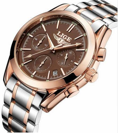 Reloj de Negocios Deportivo Acero Inoxidable Multifuncional con Calendario - Image 7