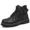 Botas de Trabajo Retro Clásicas Caña Alta Punta Redonda para Hombre