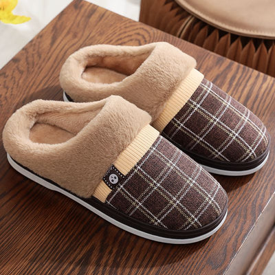 Pantuflas de Algodón para Hombre Invierno - Suela Gruesa Antideslizante - Image 5