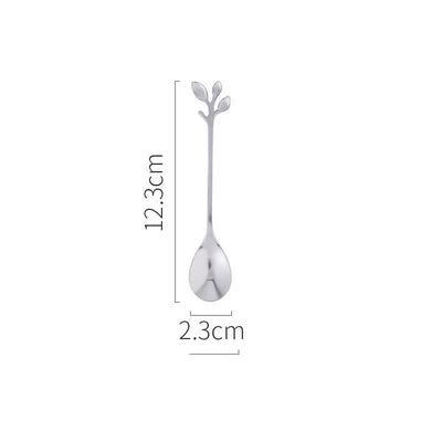 Set Elegante de Tenedores y Cucharas - Diseño de Hoja Nórdica - Image 10