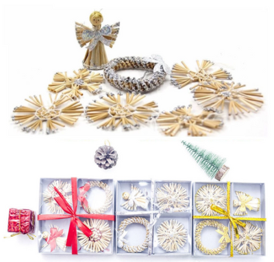 Adorno Navideño Ángel de Paja - Image 2