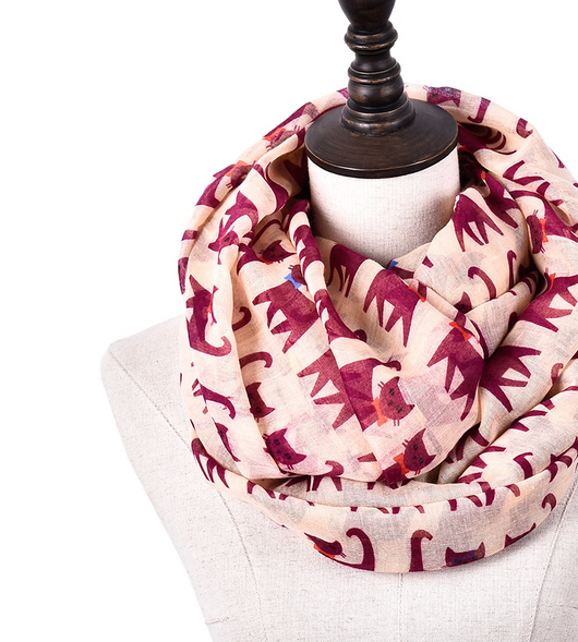 Pañuelo Cuadrado de Seda con Estampado de Gatos - Diseño Artístico Bali - Image 9