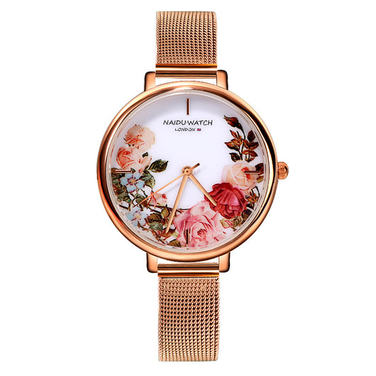 Reloj de Dama con Esfera Grande y Diseño Floral Versátil - Image 6
