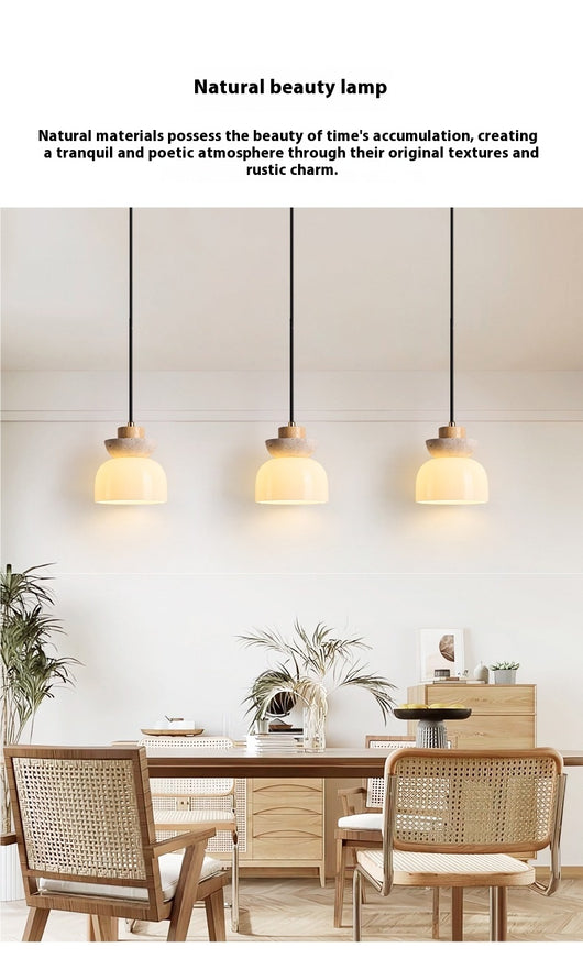 Lámpara de Mesita Estilo Japonés Minimalista en Madera Natural - Image 14