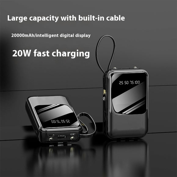 Banco de Energía Ultrarrápido Compacto con Cable Integrado
