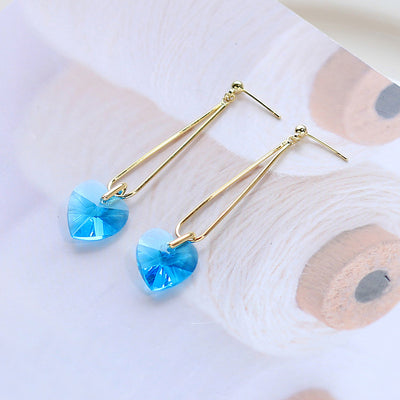 Aretes Largos de Cristal Transparente con Flecos Brillantes - Image 13