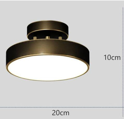 Lámpara de Techo Redonda de Cobre Puro - Diseño Minimalista - Image 7