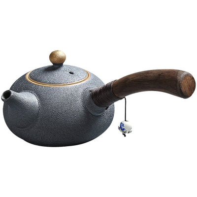 Tetera de Cerámica con Asa de Madera - Image 2