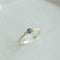 Anillos de Diamantes de Imitación Azul Océano para Mujer - Oro y Plata Bohemios