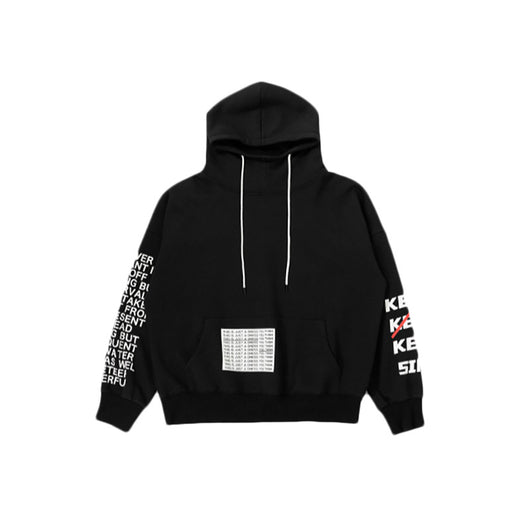 Sudadera Oversized con Capucha y Letras Estampadas en Terciopelo - Image 8