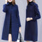 Abrigo de Lana Slim Estilo Hepburn de Largo Medio