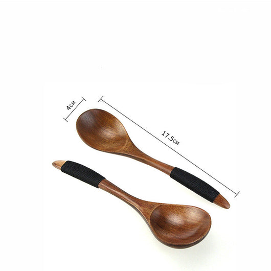 Juego de Cubiertos de Madera con Cordel Decorativo - Image 5