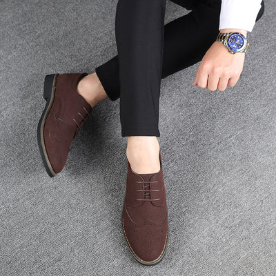 Zapatos Casuales de Cuero Tallado para Hombre - Estilo Británico Clásico - Image 3