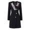 Vestido Elegante de Escote V y Manga Larga para Mujer