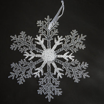 Adornos Navideños de Acrílico Transparente - Copo de Nieve para Árbol de Navidad DIY - Image 9