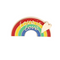 Creative Heart Rainbow Love Letter Brooch Badge XZ3161