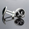 26 English Letter Cufflinks Metal Time Gem M