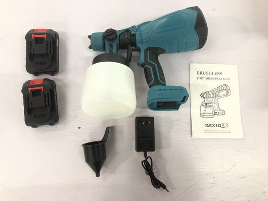 Pistola Rociadora de Pintura Inalámbrica Portátil Azul - Image 11
