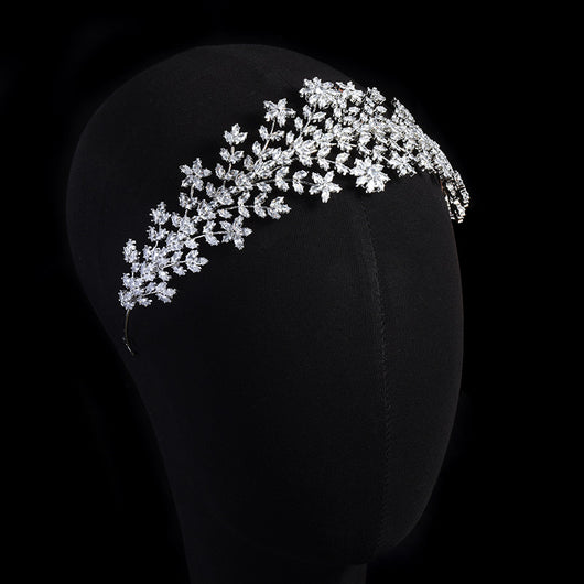 Tiara Barroca Trenzada a Mano con Circón de Cobre - Image 6