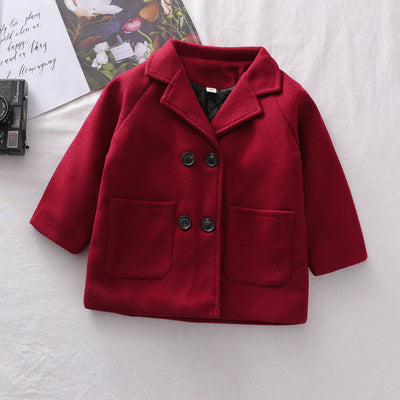 Abrigo Cuadrille Sólido para Niño Otoño Invierno - Image 8