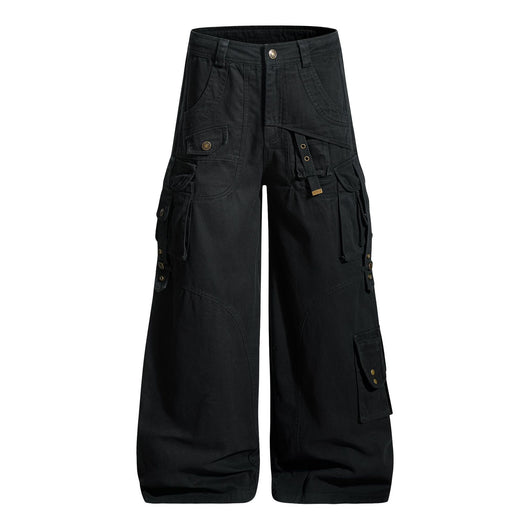 Pantalones Casuales Holgados Estilo Urbano con Bolsillos Múltiples - Image 7