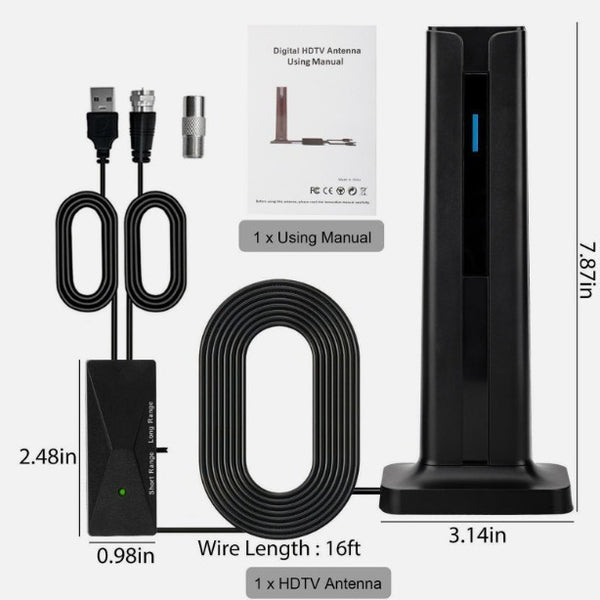 Antena de TV Digital de Alta Definición para Interiores