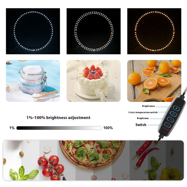 Aro de Luz LED Plegable para Estudio Fotográfico