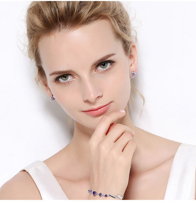 Aretes de Corazón con Zircón - Image 15