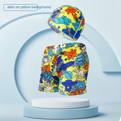 Traje de Baño Infantil con Gorro de Natación para Vacaciones en Playa - Image 15