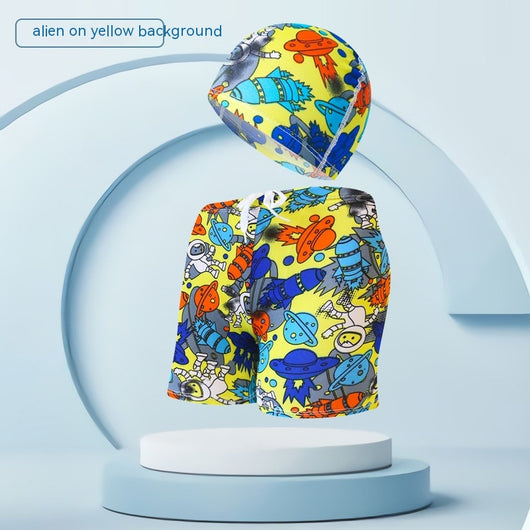 Traje de Baño Infantil con Gorro de Natación para Vacaciones en Playa - Image 15